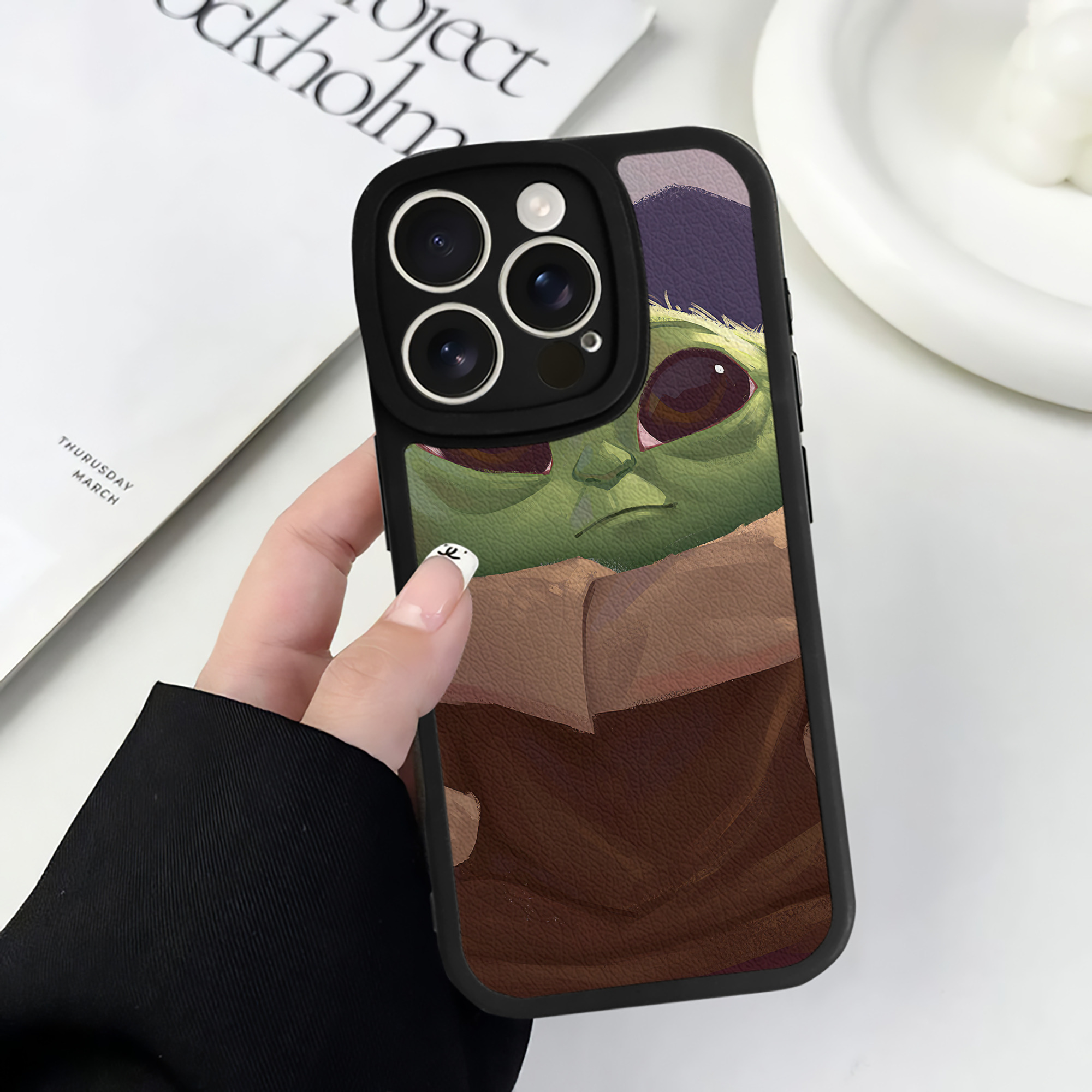 （画像用） スター・ウォーズ Star Wars 【iPhone 16シリーズ対応】シリコンスマホケース（レザー調） 材質：シリコン
